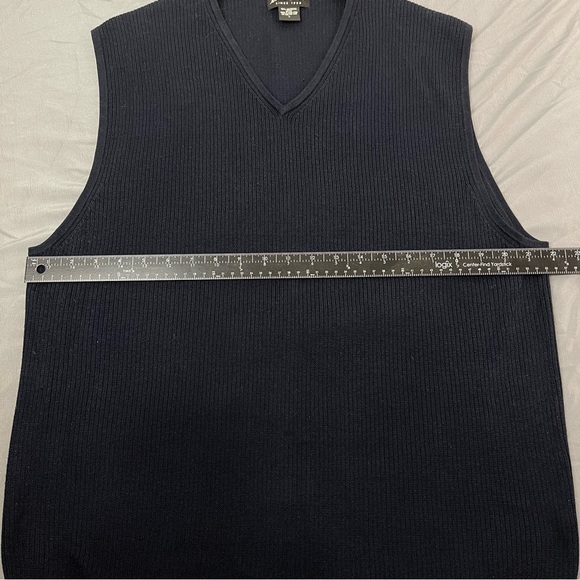 Eddie Bauer Mercerized Cotton Ribbed Cardigan Sweater Vest Black Men’s Size L - Picture 5 of 5